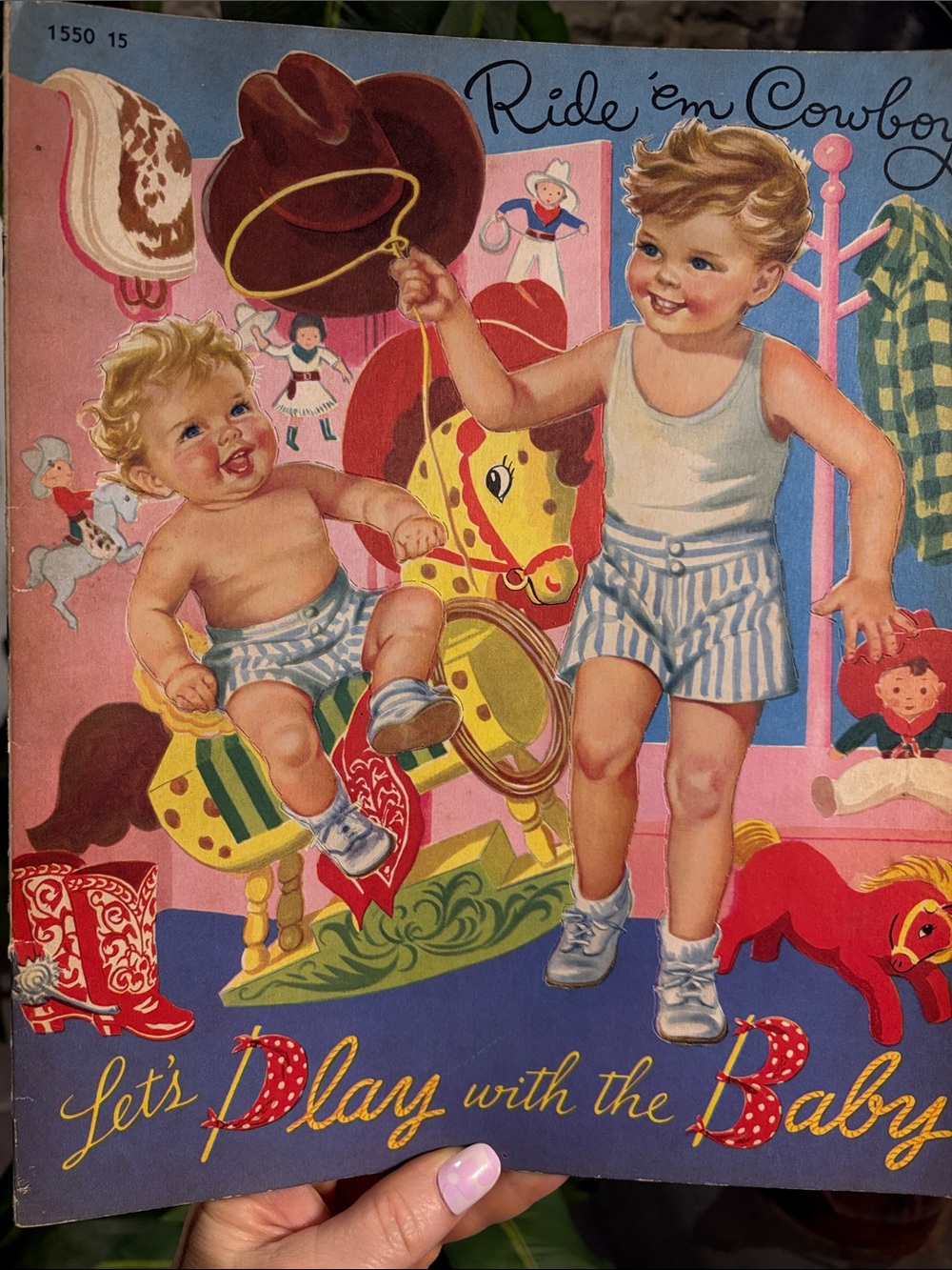 1948 Vintage "Ride 'em Cowboy" Paper Doll book!
